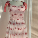 Glitter Hearts Tulle Maxi Dress